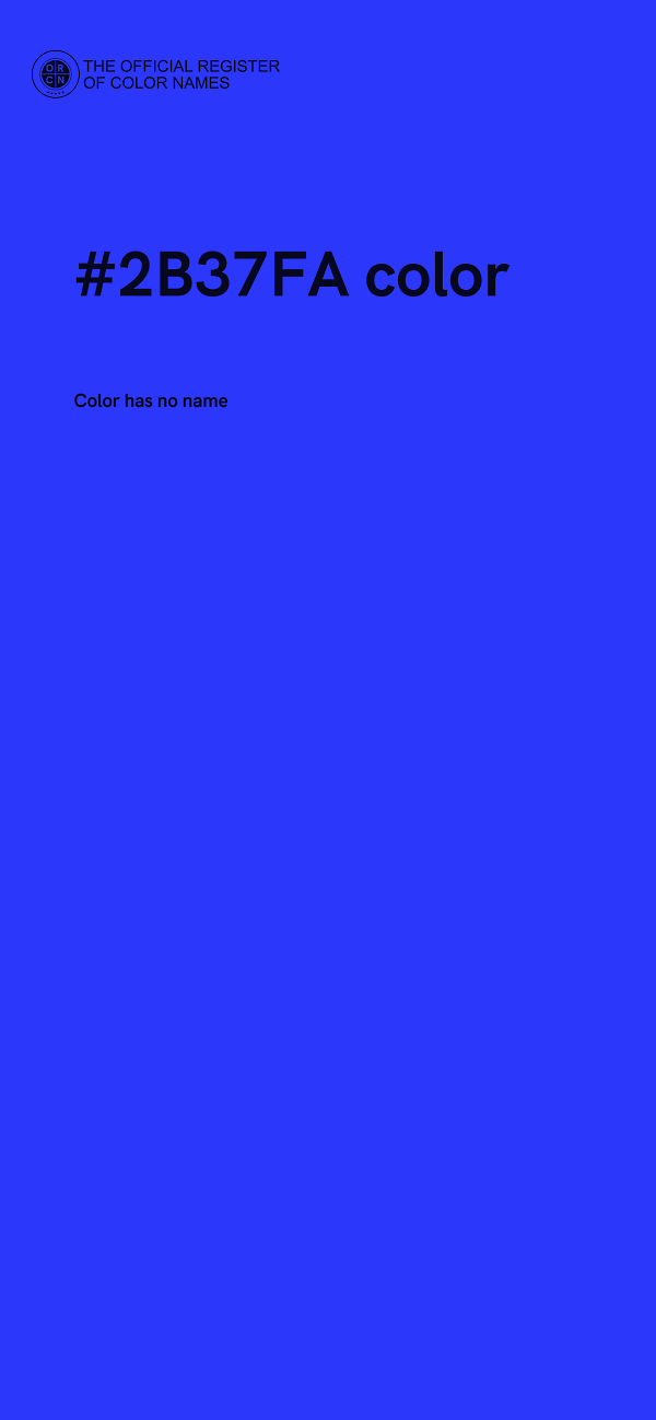 #2B37FA color image