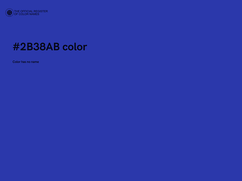 #2B38AB color image