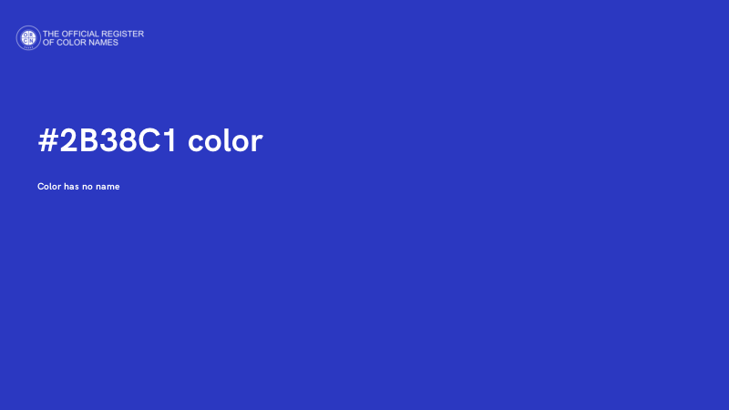 #2B38C1 color image