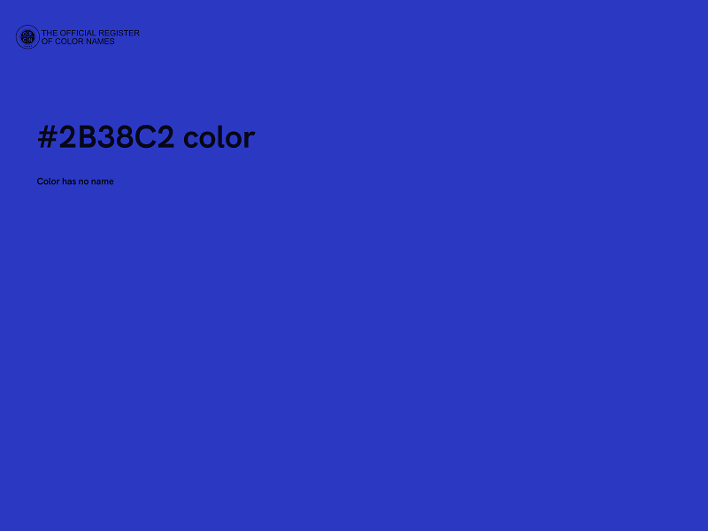 #2B38C2 color image