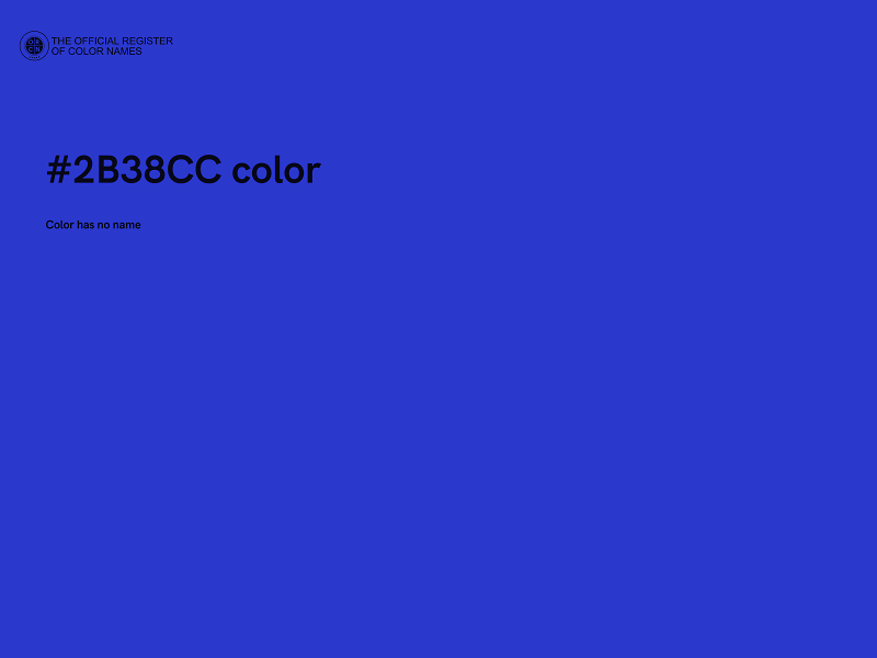 #2B38CC color image