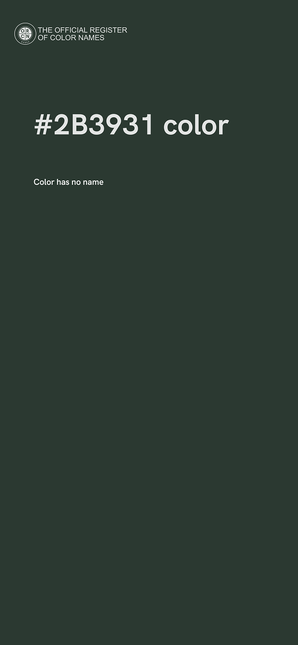#2B3931 color image