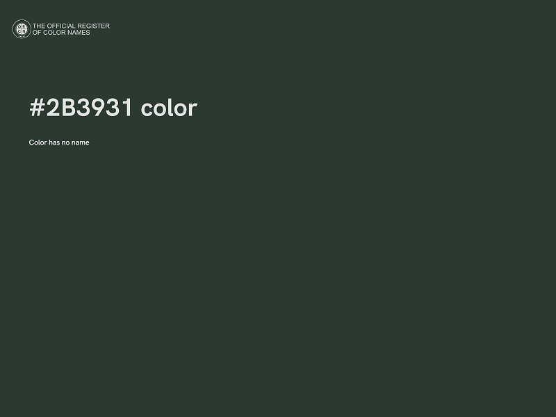 #2B3931 color image
