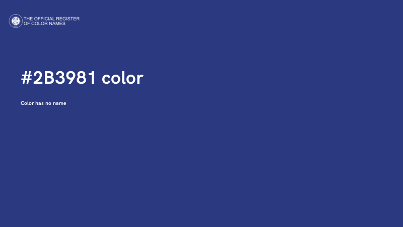 #2B3981 color image