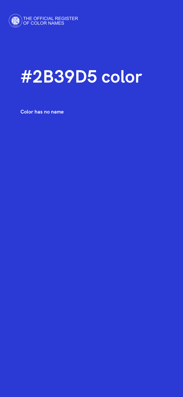 #2B39D5 color image