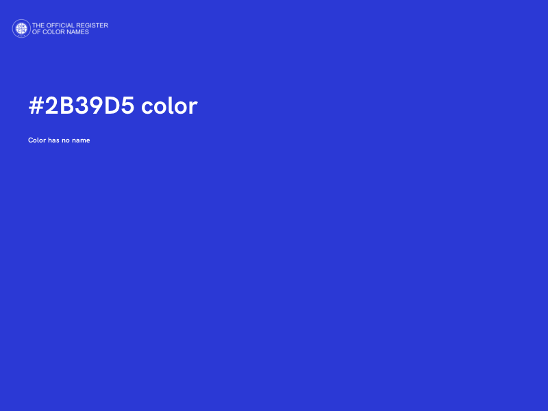 #2B39D5 color image