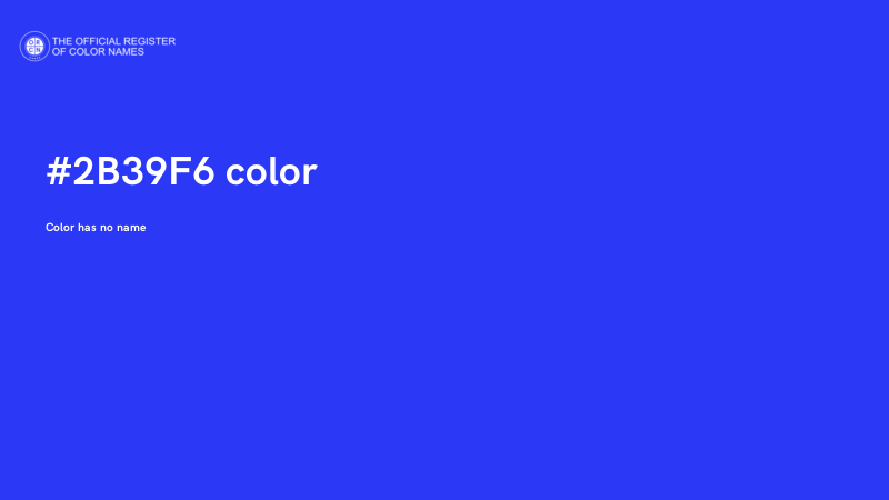 #2B39F6 color image