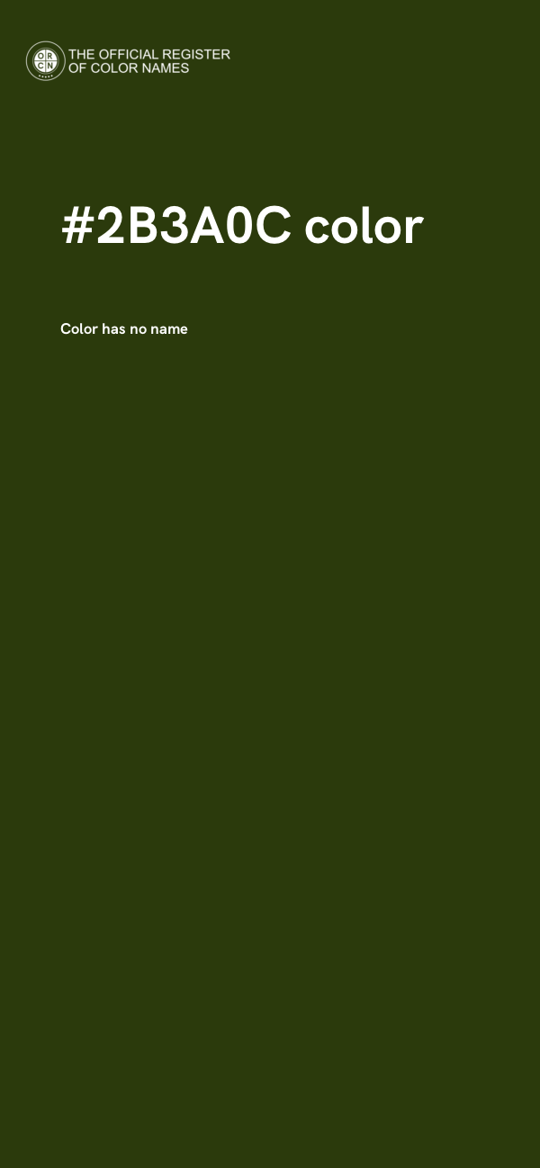 #2B3A0C color image