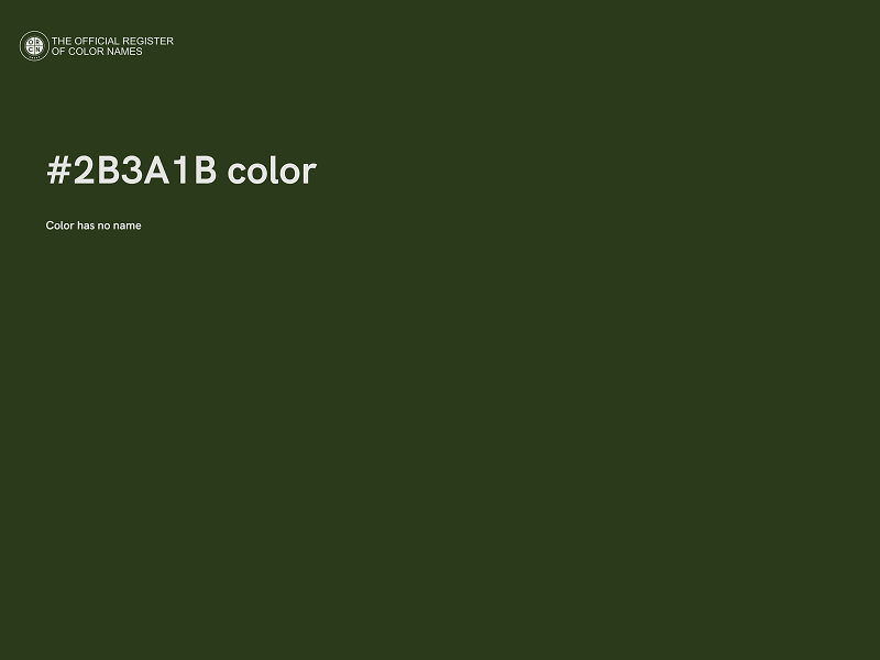 #2B3A1B color image