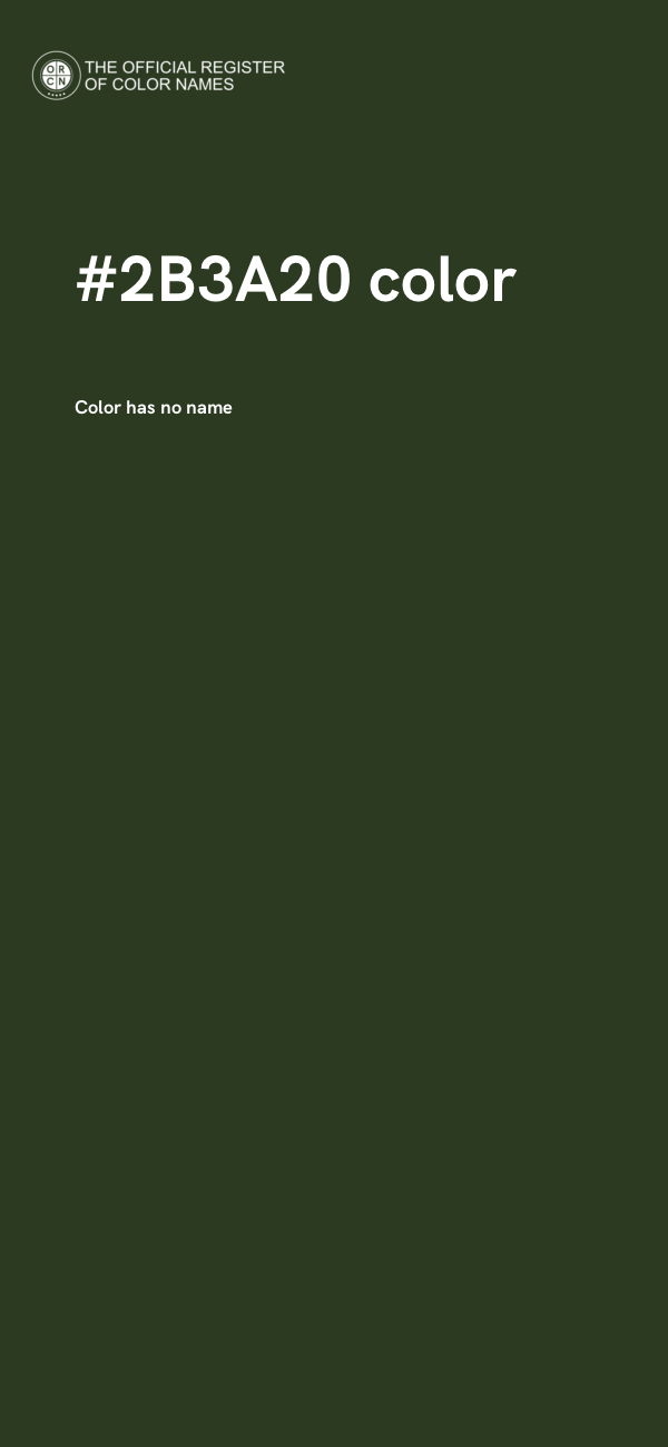 #2B3A20 color image