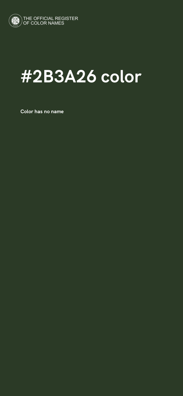 #2B3A26 color image