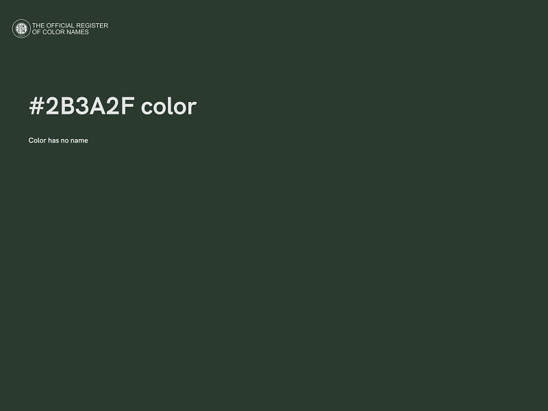 #2B3A2F color image