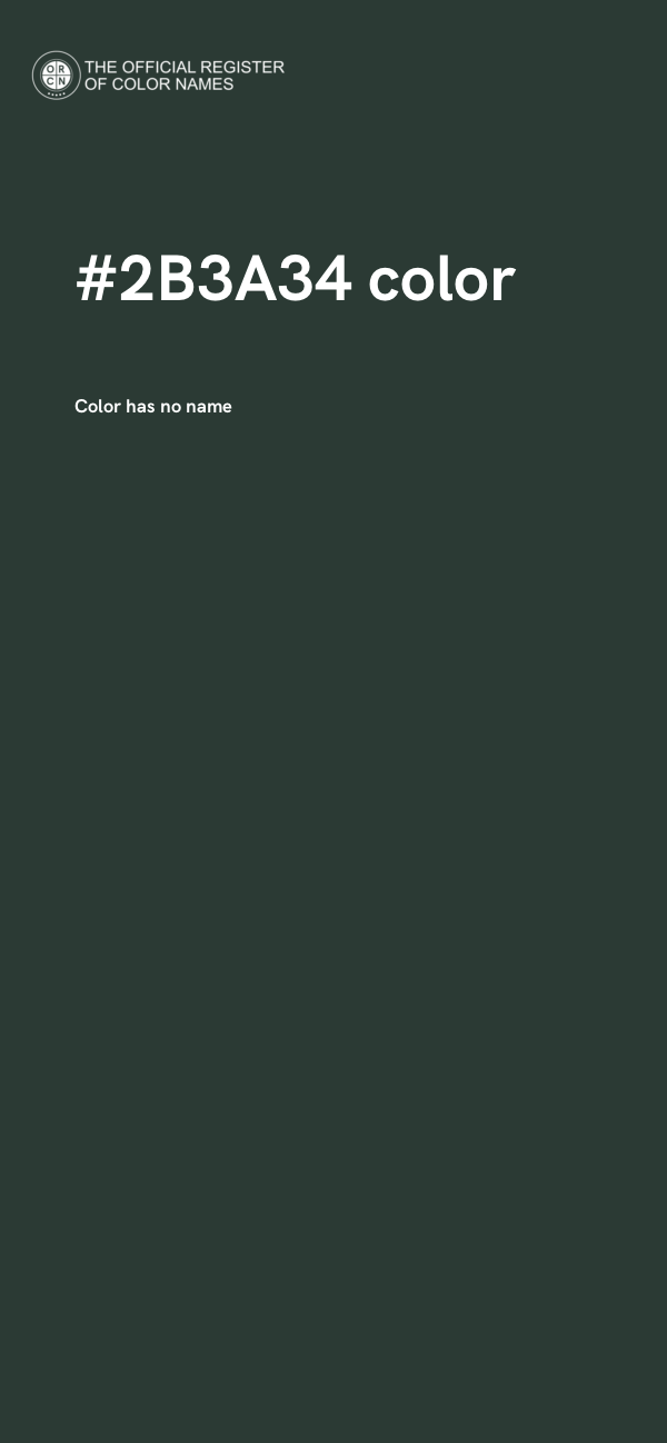#2B3A34 color image