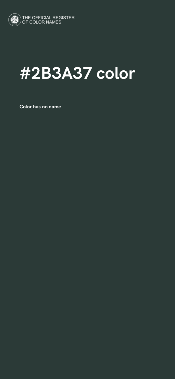 #2B3A37 color image
