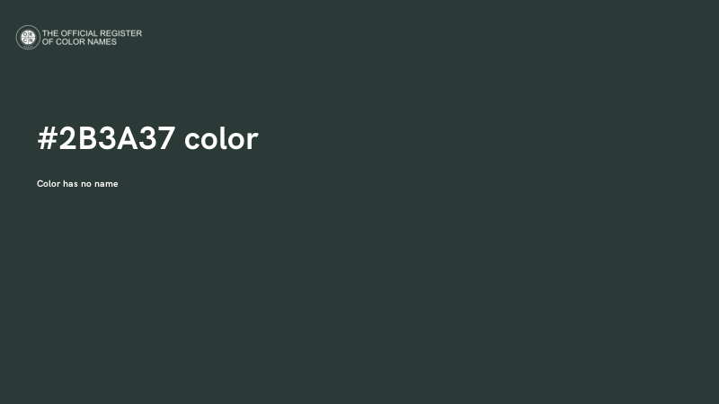 #2B3A37 color image