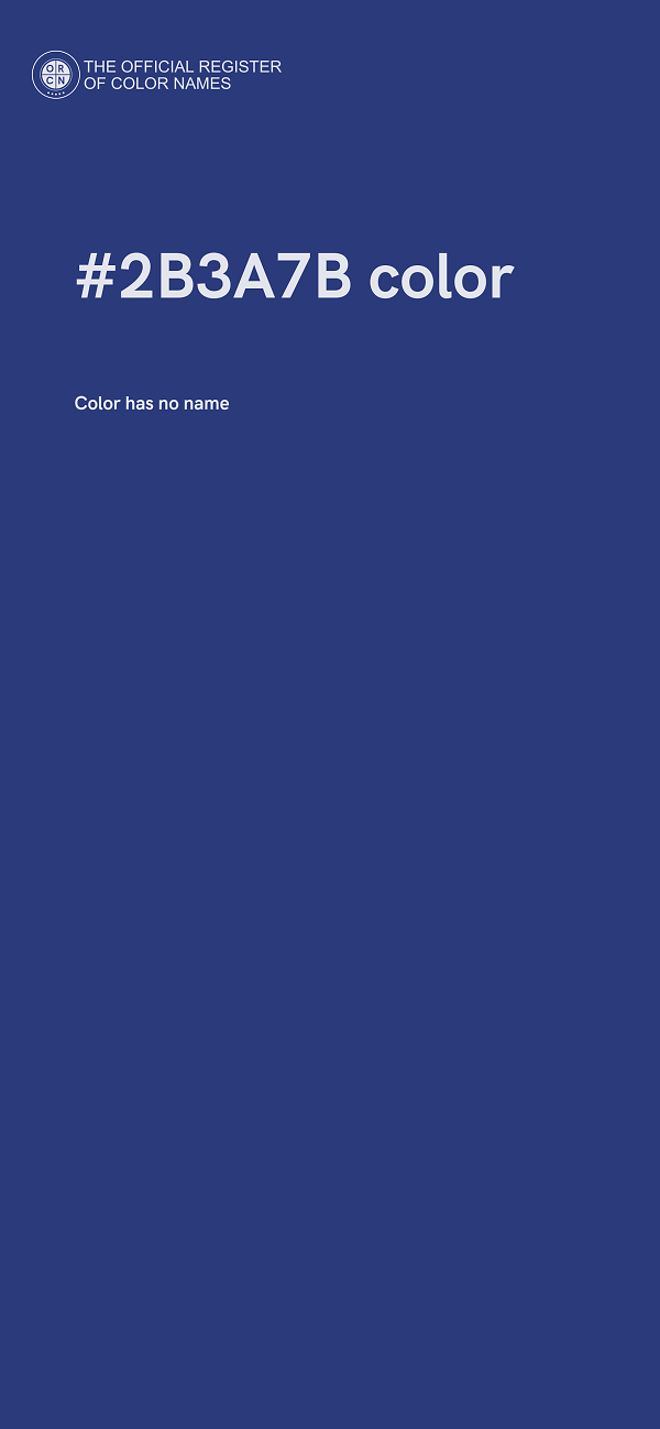 #2B3A7B color image