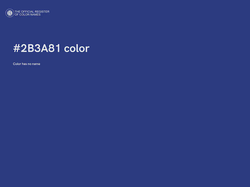 #2B3A81 color image