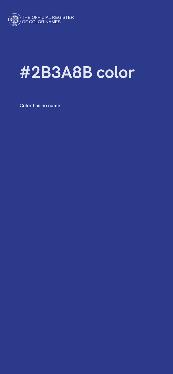 #2B3A8B color image