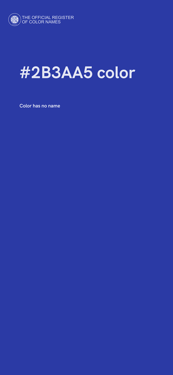 #2B3AA5 color image