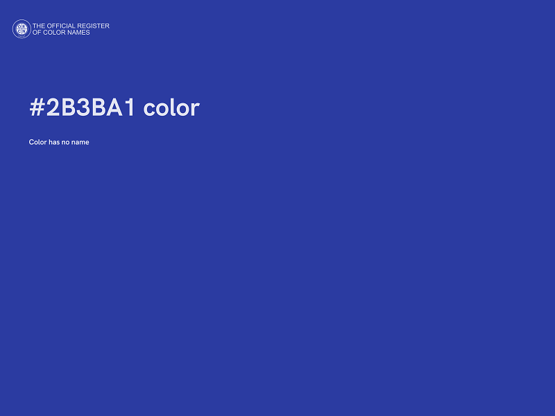 #2B3BA1 color image