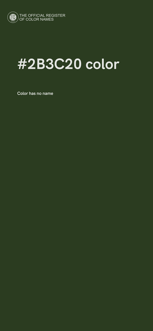 #2B3C20 color image