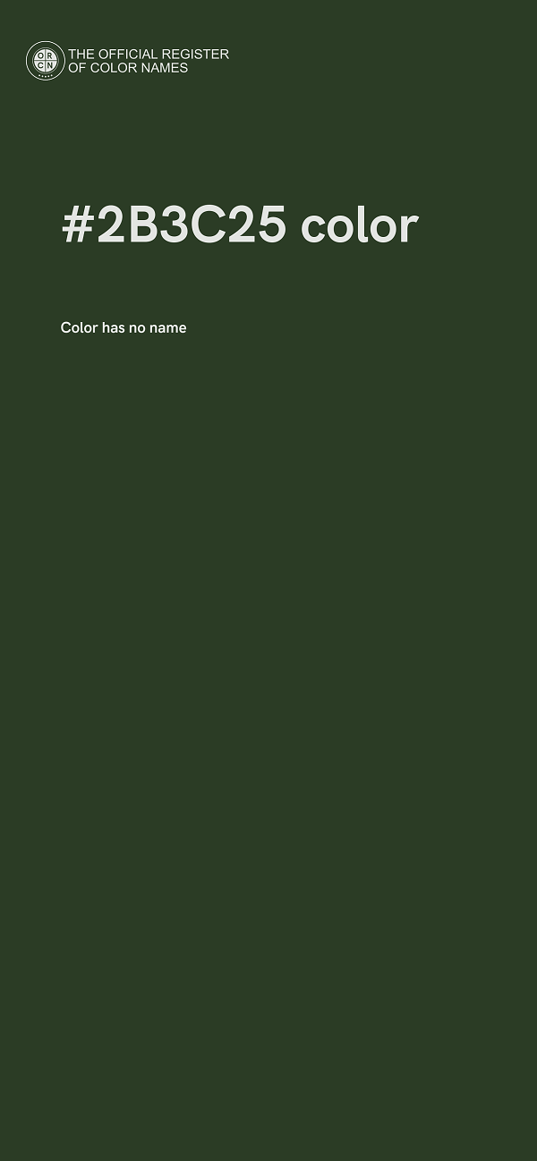 #2B3C25 color image