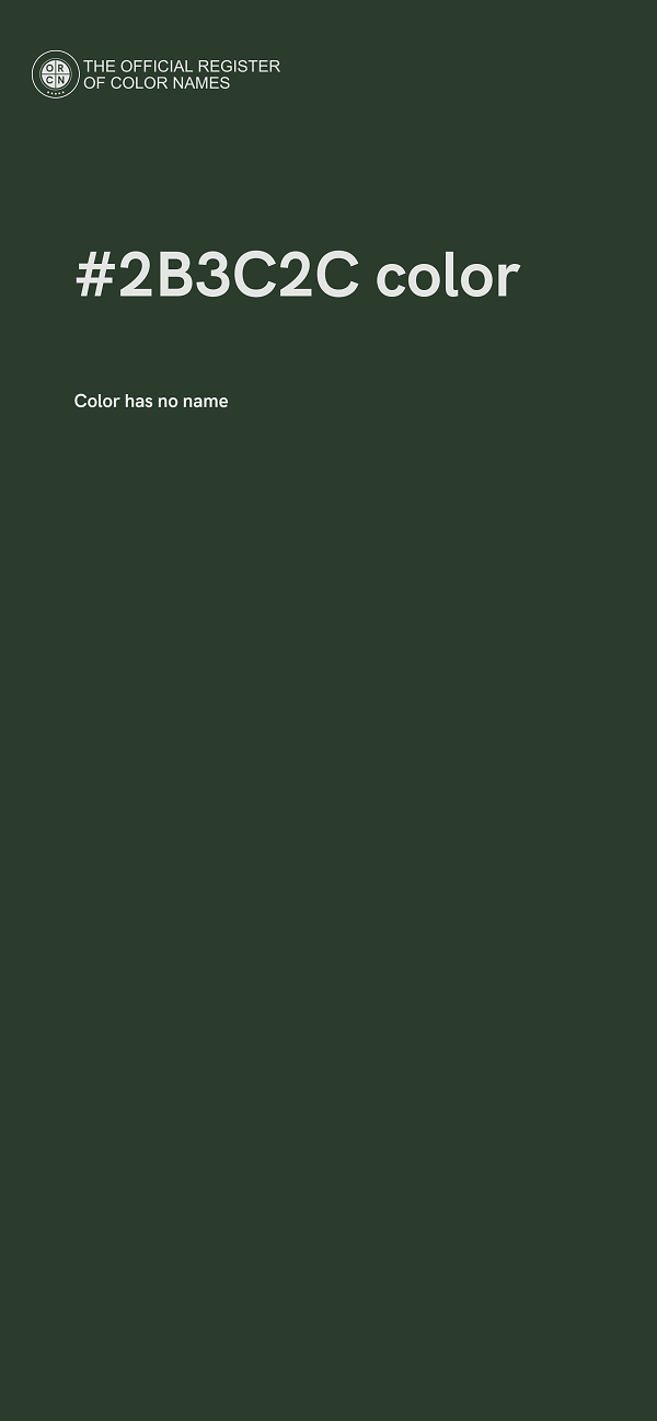 #2B3C2C color image