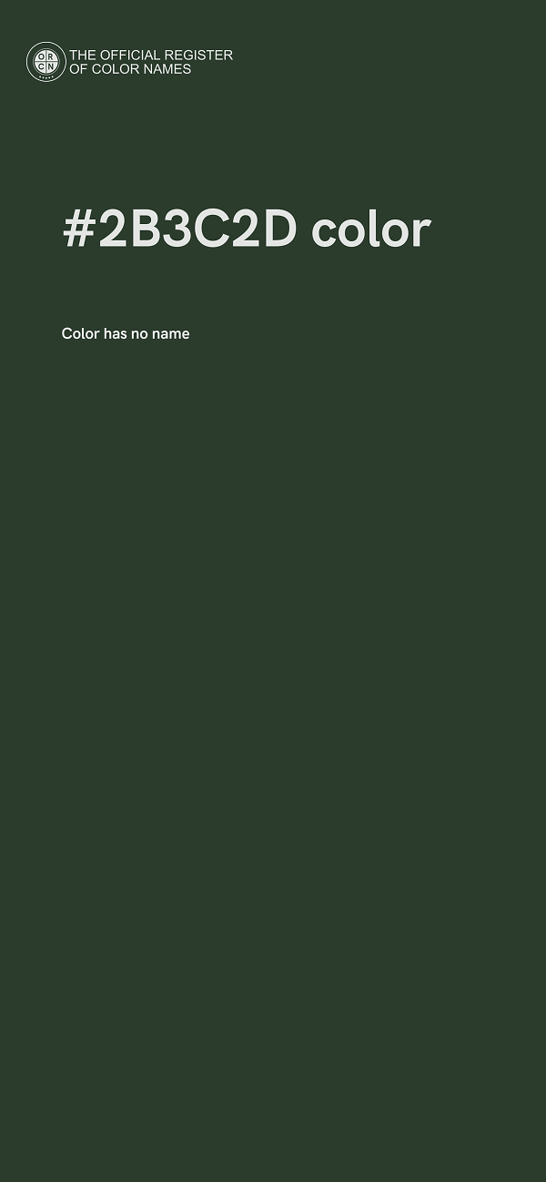 #2B3C2D color image