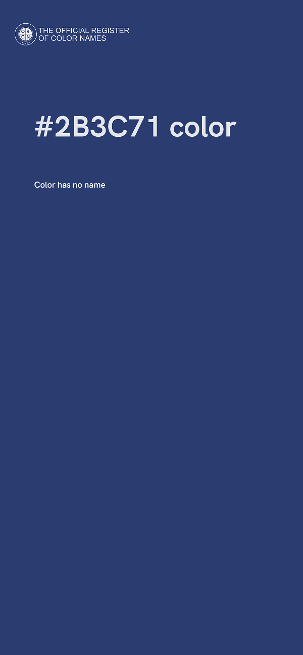 #2B3C71 color image
