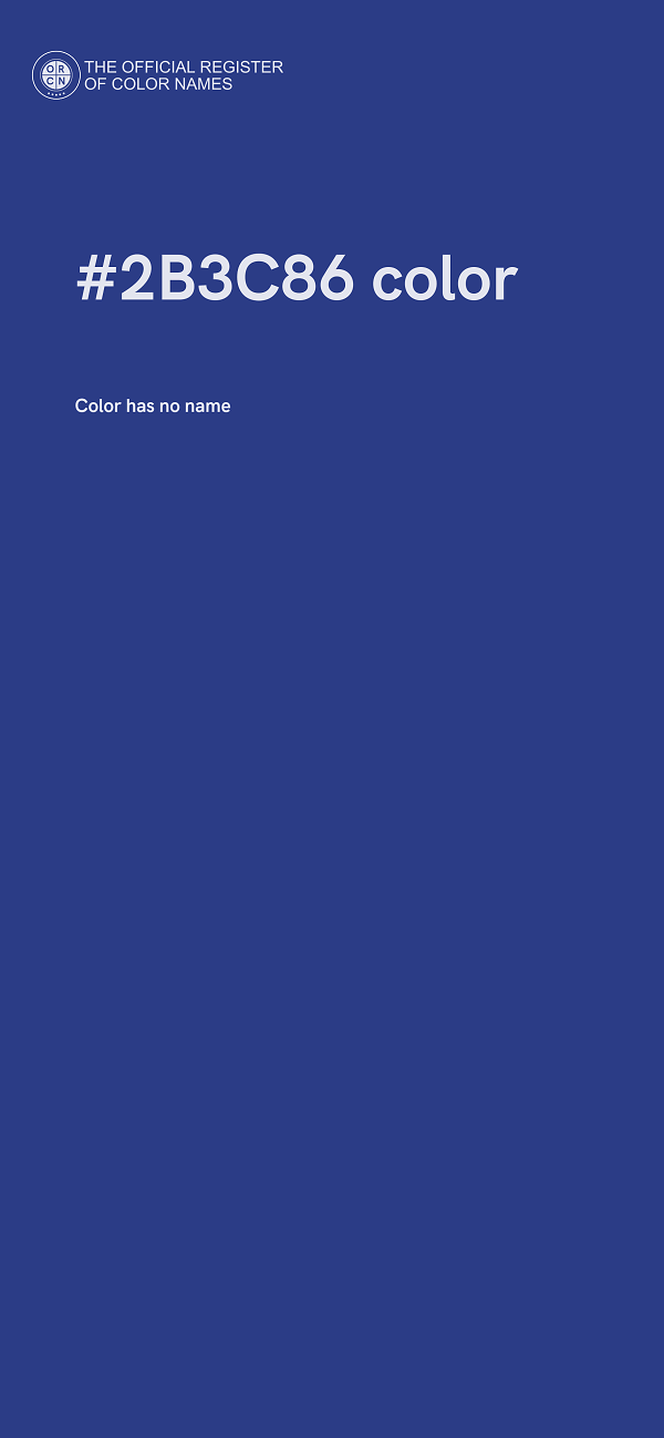 #2B3C86 color image