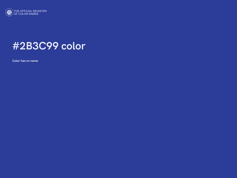 #2B3C99 color image