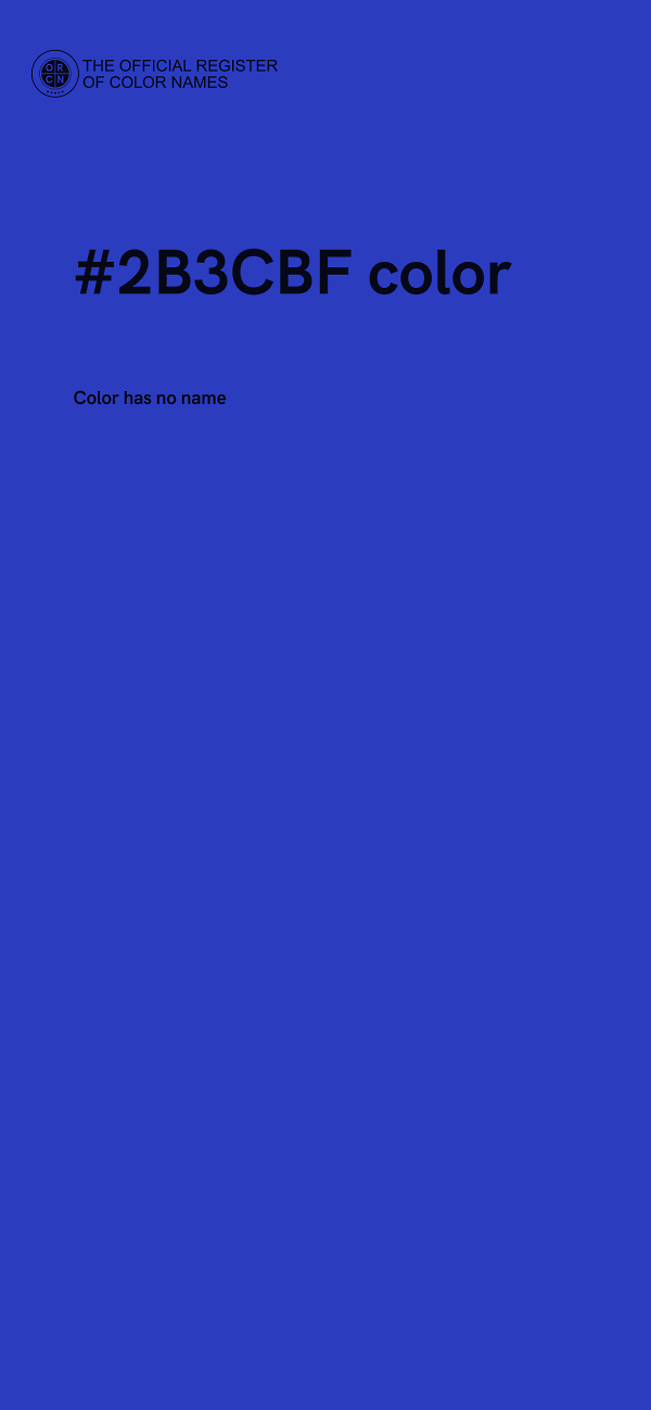#2B3CBF color image