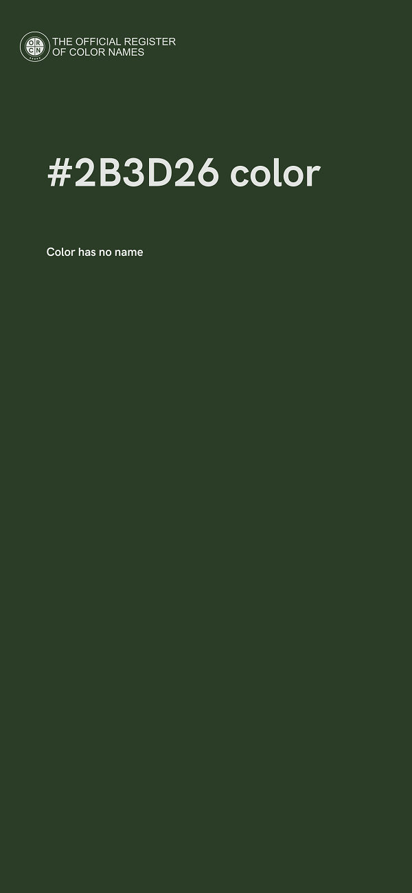 #2B3D26 color image