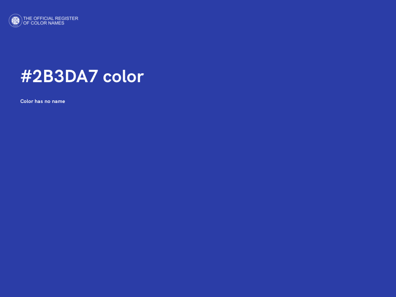 #2B3DA7 color image