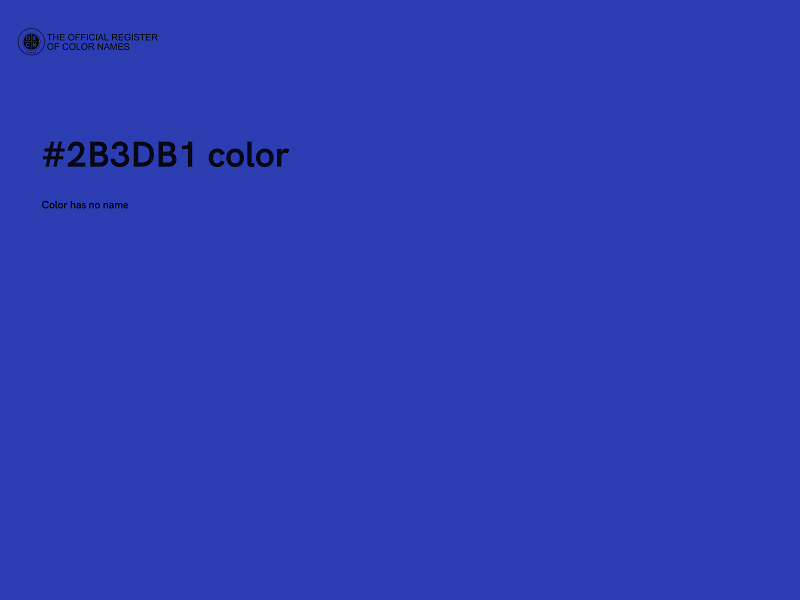 #2B3DB1 color image