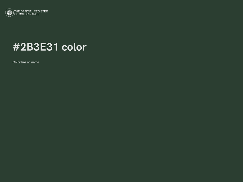 #2B3E31 color image