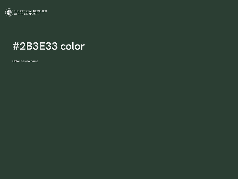 #2B3E33 color image