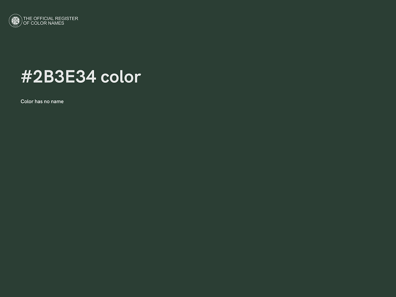 #2B3E34 color image