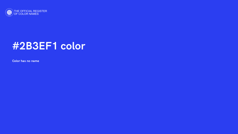 #2B3EF1 color image