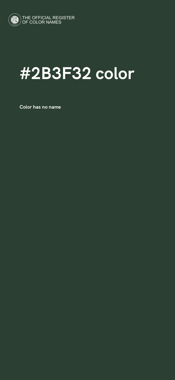 #2B3F32 color image