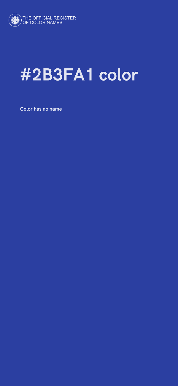 #2B3FA1 color image