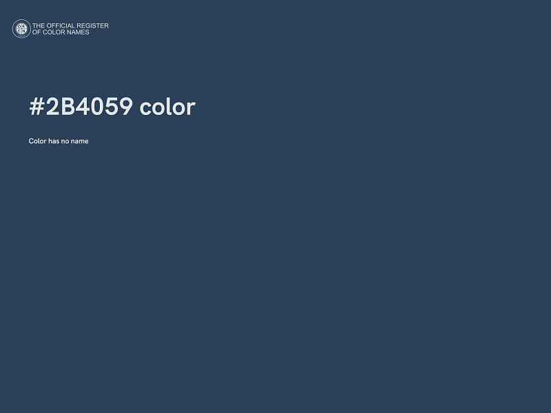 #2B4059 color image