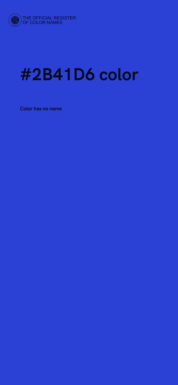 #2B41D6 color image