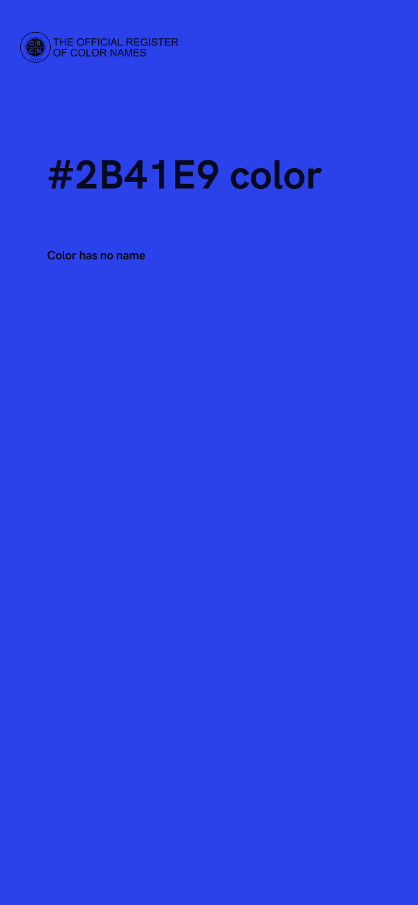 #2B41E9 color image