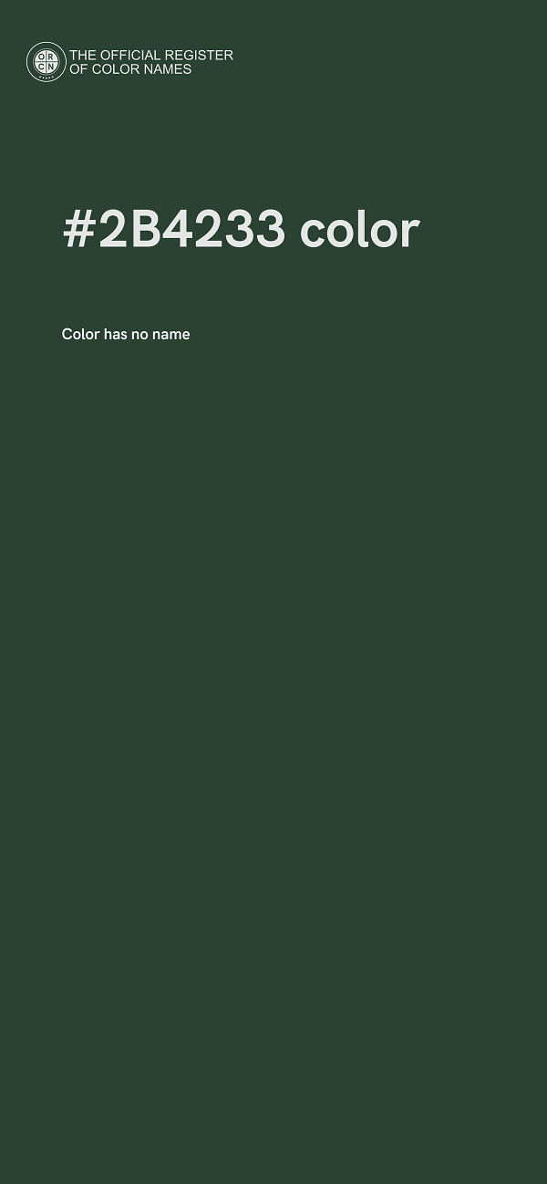#2B4233 color image