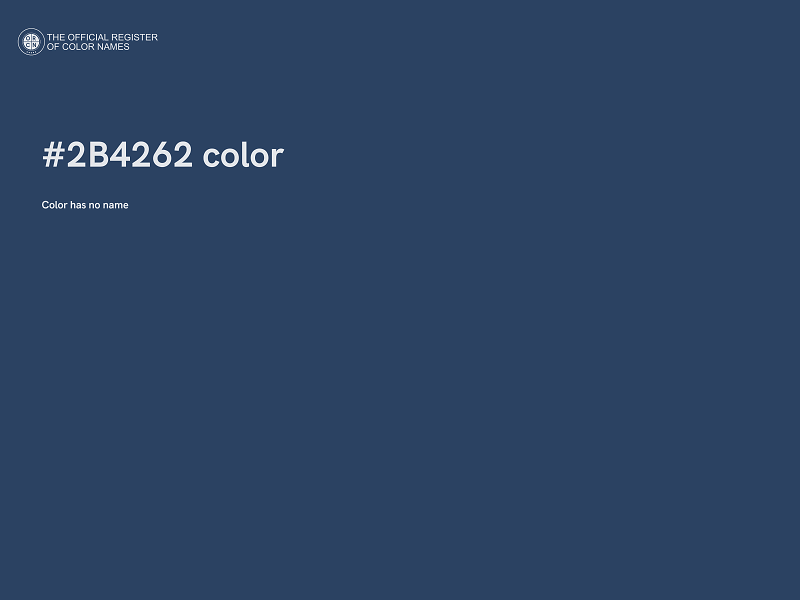 #2B4262 color image