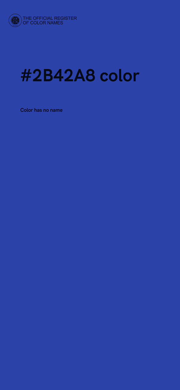 #2B42A8 color image