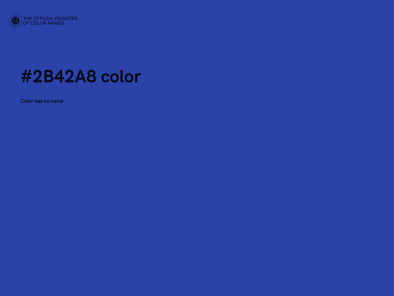 #2B42A8 color image