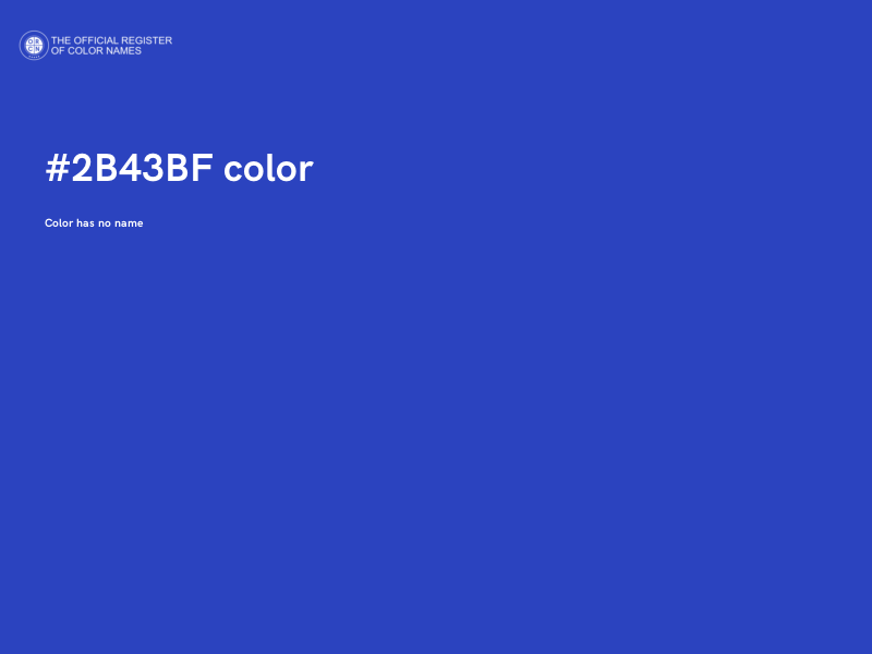 #2B43BF color image