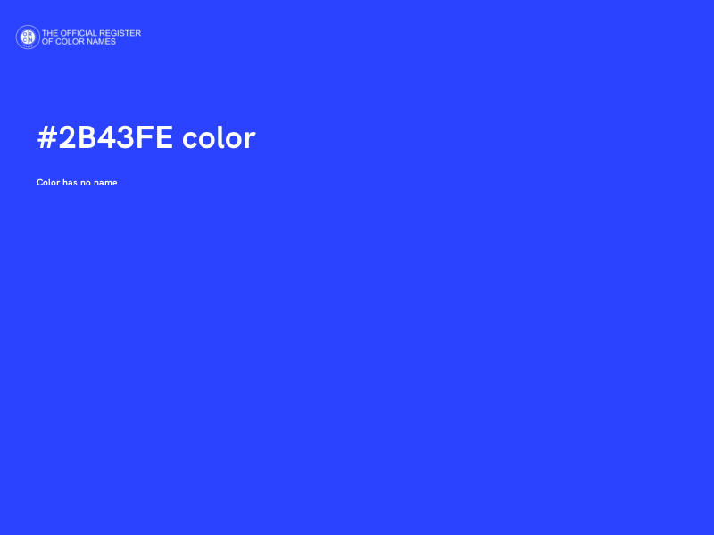 #2B43FE color image